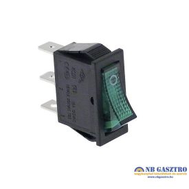 Billenő kapcsoló 30x11mm zöld 1NO/1H 250V 16A sarus 6.3mm