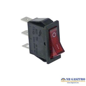Billenő kapcsoló 30x11mm piros 1NO/1H 250V 16A sarus 6.3mm