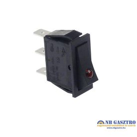 Billenő kapcsoló 30x11mm piros 1NO/1H 250V 16A sarus 6.3mm