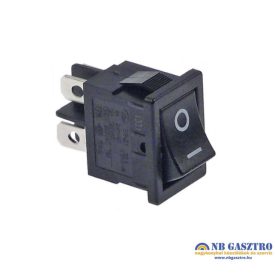 Billenőkapcsoló 19x13mm fekete 2NO 250V 6A  sarus 4.8mm