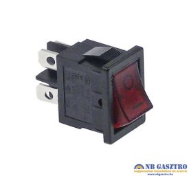 Billenőkapcsoló 19x13mm piros 2NO 250V 13A  sarus 4.8mm