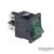 Billenőkapcsoló 19x13mm zöld 2NO 250V 13A  sarus 4.8mm