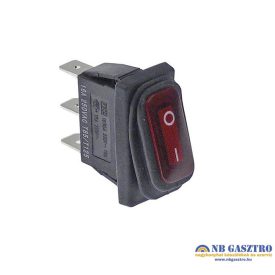 Billenő kapcsoló 30x11mm piros 1NO 230V 16A sarus 6.3mm