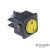 Billenő kapcsoló 25,5x25mm sárga 2NO 250V 16A  sarus 6.3mm