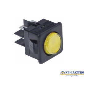   Billenő kapcsoló 27,8x25mm sárga 2CO 250V 16A  sarus 6.3mm