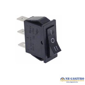 Billenő kapcsoló 30x11mm fekete 1CO 250V 16A sarus 6.3mm