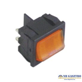 Billenőkapcsoló 19x22mm narancs 2NO 250V 10A  sarus 4.8mm