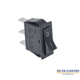 Billenő kapcsoló 30x11mm fekete 1CO 250V 16A sarus 6.3mm