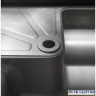 FRISSVÍZES 40 x 40 cm IPARI TÁNYÉR ÉS POHÁRMOSOGATÓGÉP; ÖBLÍTŐ ÉS MOSÓSZER ADAGOLÓVAL ÉS ÜRÍTŐSZIVATTYÚVAL